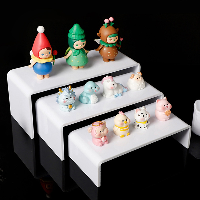 白色u形亞克力動漫手辦展示架定制